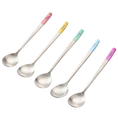 康宁纯钛勺子家用高档精致个人专用分餐勺汤匙儿童调羹甜品小汤勺