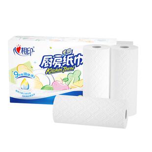 心相印厨房用纸厨房纸巾吸水吸油纸巾清洁专用食品厨房纸60节4卷