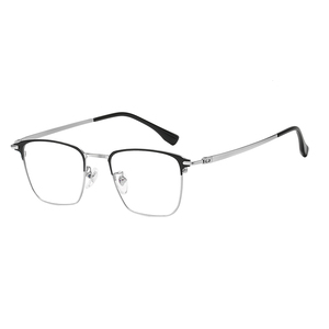 纯钛超轻商务半框男士眼镜框男款大脸可配度数近视镜片眼睛框镜架