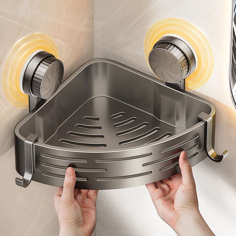吸盘三角无痕置物架卫生间浴室厕所用品收纳架转角架置物架壁挂式