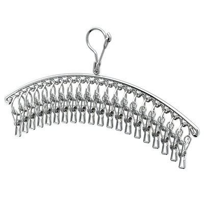 多夹子晾衣架不锈钢家用多功能袜架晒袜子神器防风内衣架阳台晾晒