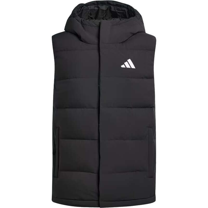 adidas阿迪达斯男子户外运动休闲连帽羽绒服背心KH3995