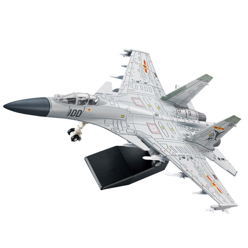 旭嘉模型歼J-15飞鲨舰载战斗机1/72免胶水预上色拼装积木男孩玩具