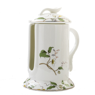 金岚玉唐山骨瓷勺子笼调羹盒小勺筒带盖小勺笼收纳盒子宫灯汤勺桶