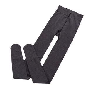 SK打底裤竖条纹7261加绒秋冬黑色润肤舒心棉显瘦保暖连裤袜子7290