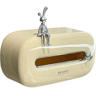 高档轻奢纸巾盒壁挂式洗脸巾收纳盒子家用高级感创意面巾纸抽纸盒