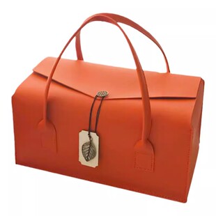 红酒双支装皮质伴手礼盒定制印logo马年送礼茶叶年货手提包装空盒