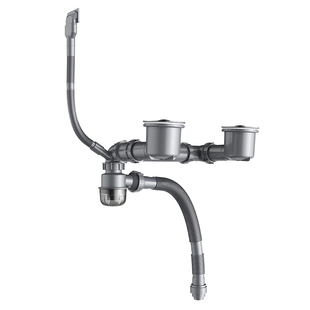 箭牌水槽下水管配件双槽洗菜盆下水管配件单槽洗菜盆下水管配件套