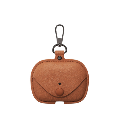 适用于苹果耳机壳简约纯色皮质