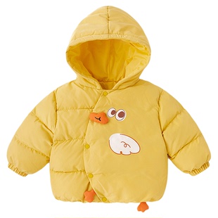 男童连帽棉服冬装宝宝棉袄新款女童外套加厚儿童棉衣可爱冬季衣服