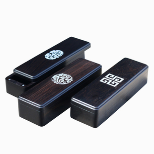 纯银檀木密封便携随身茶盒小号迷你旅行茶具出差储茶罐精致茶叶罐