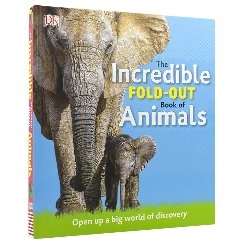 DK - Incredible Fold-Out Book Of Animals DK百科幼儿 不可思议的动物折叠书 启蒙认知 动物百科 地板书 英文原版进口书