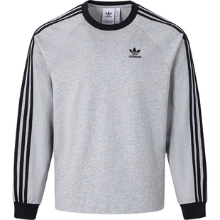 Adidas/阿迪达斯官方正品三叶草男士针织圆领运动宽松长袖KE5826