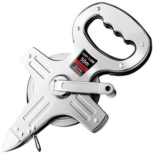 大卷尺50米30m钢尺皮尺100米钢卷尺长米尺软尺工程测量手提尺防水