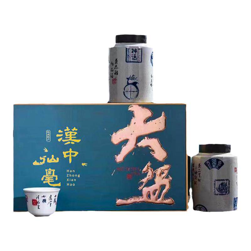 汉江春2026春季新茶午子仙毫雀舌明前特级陶瓷罐送礼品袋150g*2罐