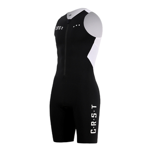 CRST铁人三项无袖梭织连体服双箭头游泳跑步骑行服气动专业铁三服