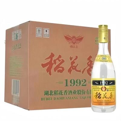 湖北稻花香1992浓香型白酒42度500ml 12瓶 优级固态纯粮原箱发货