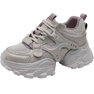 奥康 女鞋2026春季新款机能风老爹鞋厚底增高休闲运动鞋门店发货