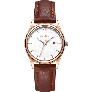 聚利时手表情人节礼物韩风简约带日历复古男表女表情侣表1309