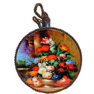 居家家陶瓷隔热垫餐桌垫子防烫锅垫家用软木花绘快手一件杯垫花团