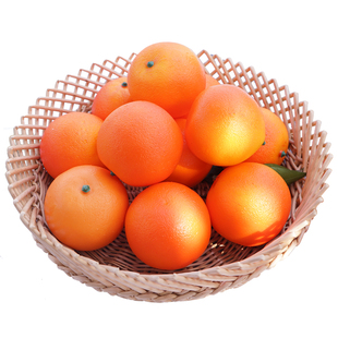 高仿真橙子新奇士脐橙假水果模型摆件橱柜装饰道具水果店橘子塑料