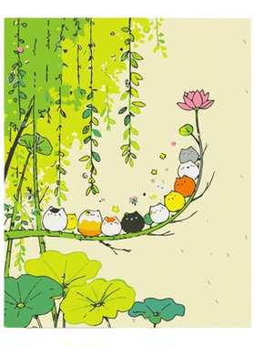 画航diy春意治愈解压数字油画