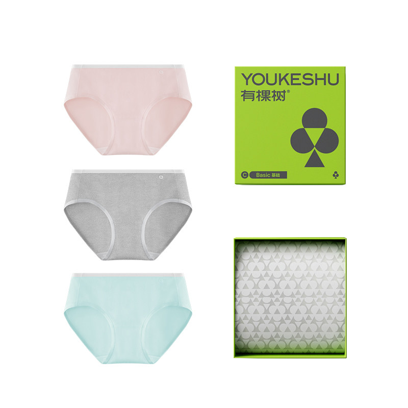 内裤女士纯棉中腰运动风10A抗菌