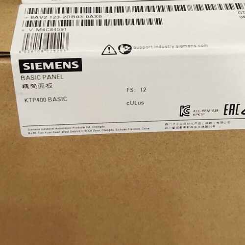 议价原装6AV2123-2DB03-0AX0西门子HMI KTP400 Basic按键触摸屏TF
