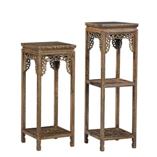 红木花梨木实木花架鸡翅木花架多层盆景架仿古落地花架花几置物架