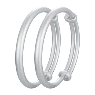 中国黄金古法素圈推拉童镯足银999手镯银手镯宝宝镯对镯周岁礼物