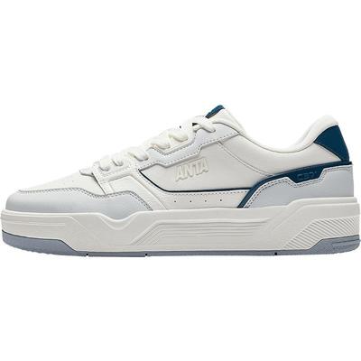 安踏C37板鞋丨软底舒适板鞋男休闲简约小白鞋滑板运动鞋112538022