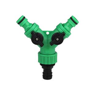 4分6分软水管带开关Y型阀门三通 分水流三向奶嘴接头配件快速接头