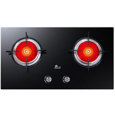 红日红外线双灶节能家用燃气灶