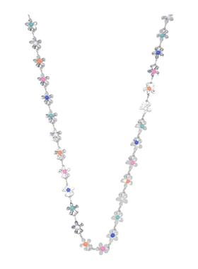 AWE彩色滴釉小雏菊花朵项链女
