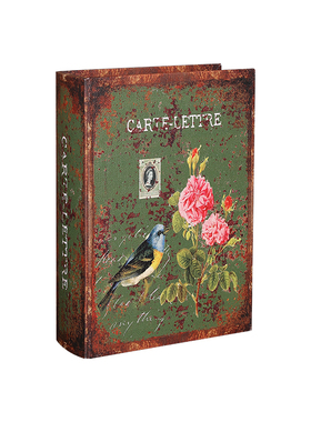 复古木质装饰书仿真书摆件