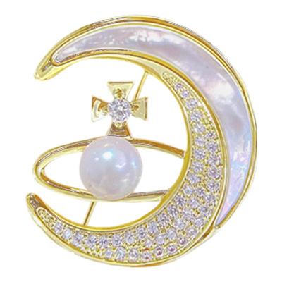 精致珍珠花环胸针高端女款配饰