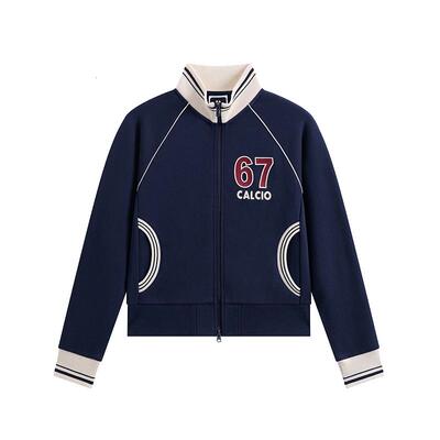 Kappa卡帕女装2026春季新款复古立领针织开衫夹克外套K0G22WK01