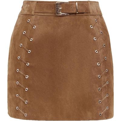 ONLY显瘦绑带A字真皮短裙半身裙