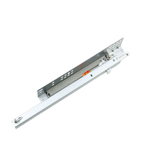 隐藏式抽屉轨道导轨静音阻尼缓冲二节托底滑轨自吸防夹手轨道滑道