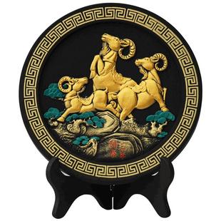 三羊开泰工艺品三阳开泰山羊生肖羊摆件新家居客厅酒柜装饰品摆设