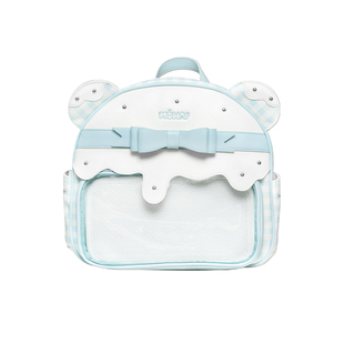 MOWAP熊啾啾原创痛包格子熊耳小食量可爱lolita日常双肩包