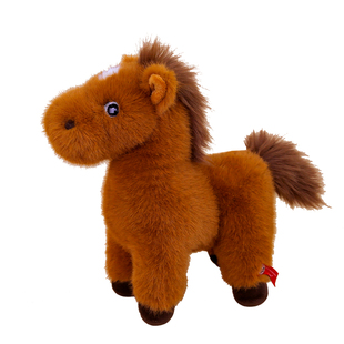 正版仿真小马玩偶抱枕毛绒玩具马公仔娃娃女孩子马年生肖年会礼物