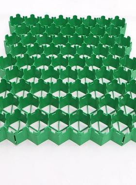 批发绿色HDPE塑料植草格承重道高强度停车场平口园林绿化消防车