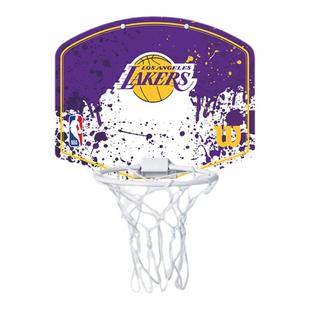 威尔胜NBA迷你小篮板湖人队徽儿童篮球架框室内门框壁挂式免打孔
