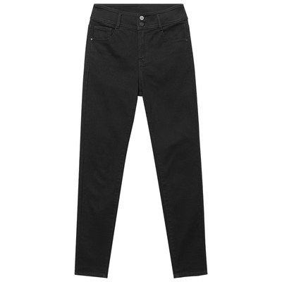 歌莉娅冬季高腰牛仔裤高腰长裤女