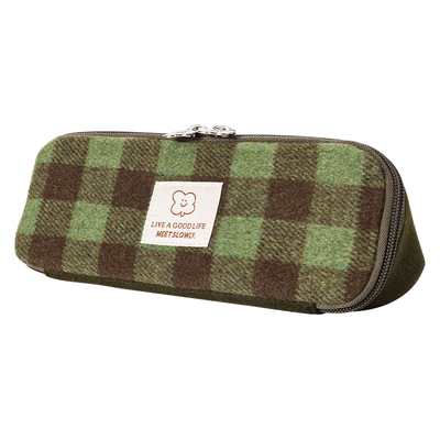 never格子屋笔袋高颜值ins风初中生高中生女孩款秋冬格纹文具