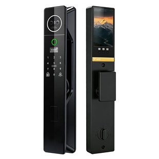 防盗锁入户门人脸识别指纹密码锁大屏猫眼智能锁可视门锁上门安装