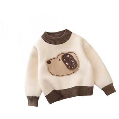 宝宝毛衣加绒加厚冬季保暖一体绒