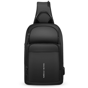 马可·莱登单肩包男士胸包大容量斜挎包多功能9.7英寸iPad小背包