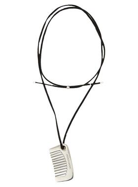 小版梳子项链复古长款吊坠女小众设计锁骨链2024新款毛衣链配饰潮